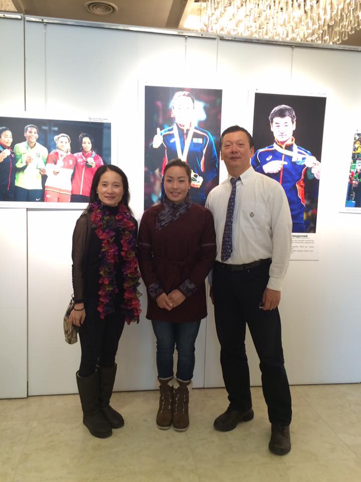 nainichen's tweet photo. A visit to Blue Moon Center where #NaiNiChen met #2016Olympic silver medalist judoka @SumiyaDorjsuren! #nncdc #Mongolia #dance #olympics https://t.co/ZlrqiKfa7X