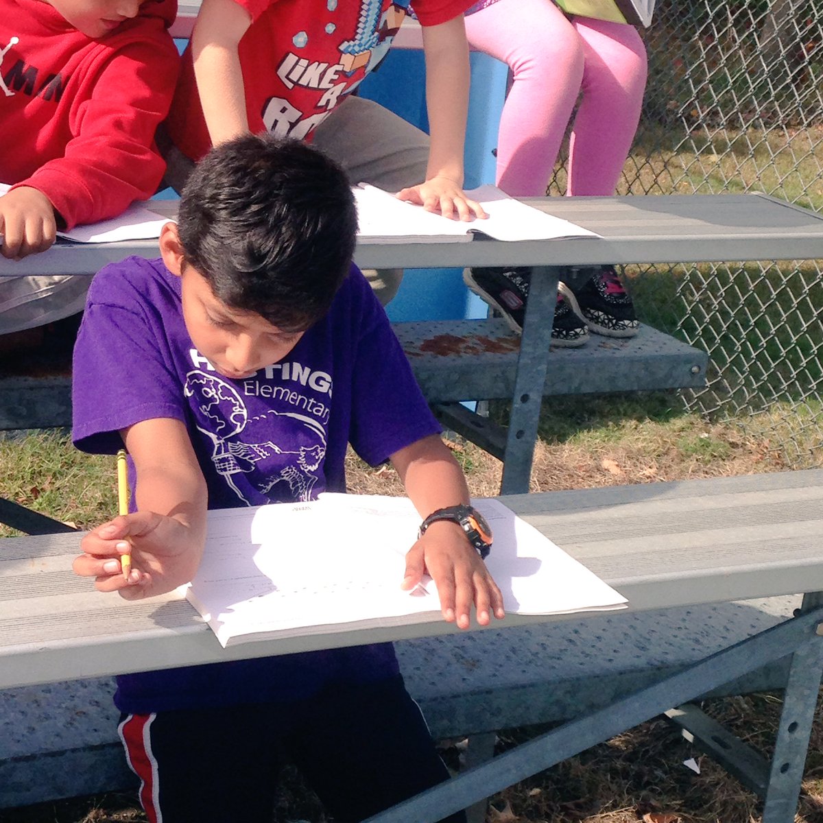 MauraDarcyJones's tweet photo. Math outside on a beautiful fall day!! πβ #DivisionPractice https://t.co/G3Ljj2fhl2