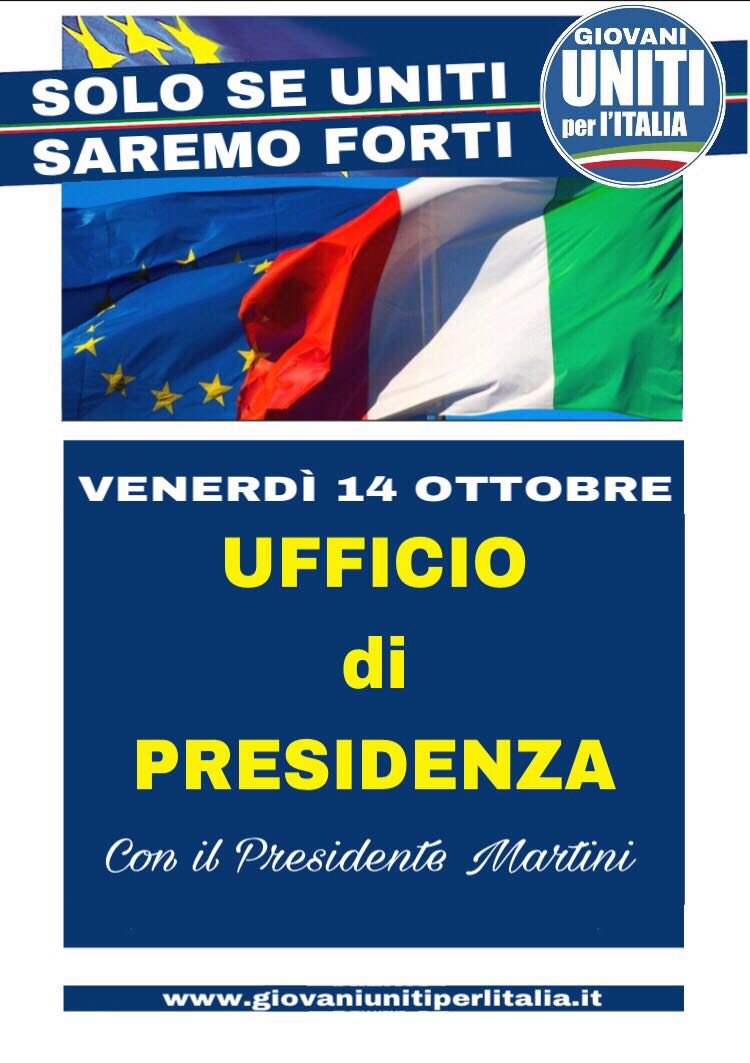 gupi2016's tweet photo. Domani si riunirà l'ufficio di Presidenza. @leomartini2001 https://t.co/kOB3l2V0cA