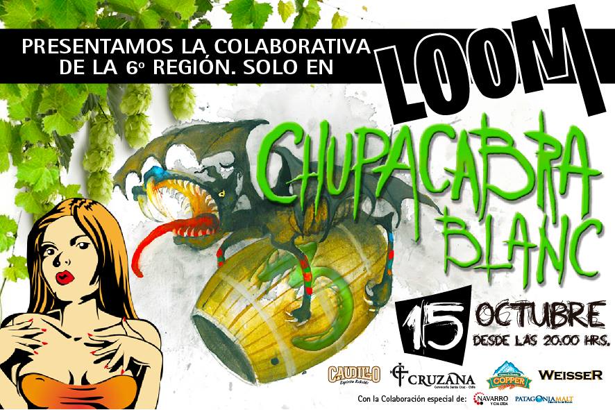 Este sábado chupacabra blanc se viene con todo junto a <a href="/cervezacruzana/">Cerveza Cruzana</a> <a href="/cervezacaudillo/">Cerveza Caudillo</a> <a href="/CervezaCopper/">Cerveza Copper</a> y <a href="/cervezaweisser/">Cerveza Weisser</a> !!!