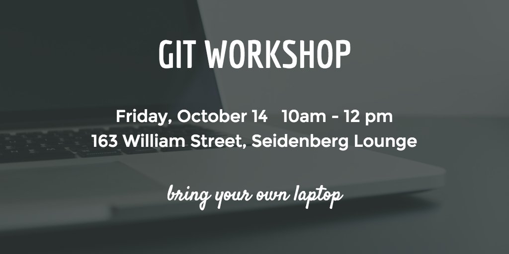 pace_seidenberg's tweet image. Join us tomorrow at the #GitWorkshop. Register: buff.ly/2dJJMK1
