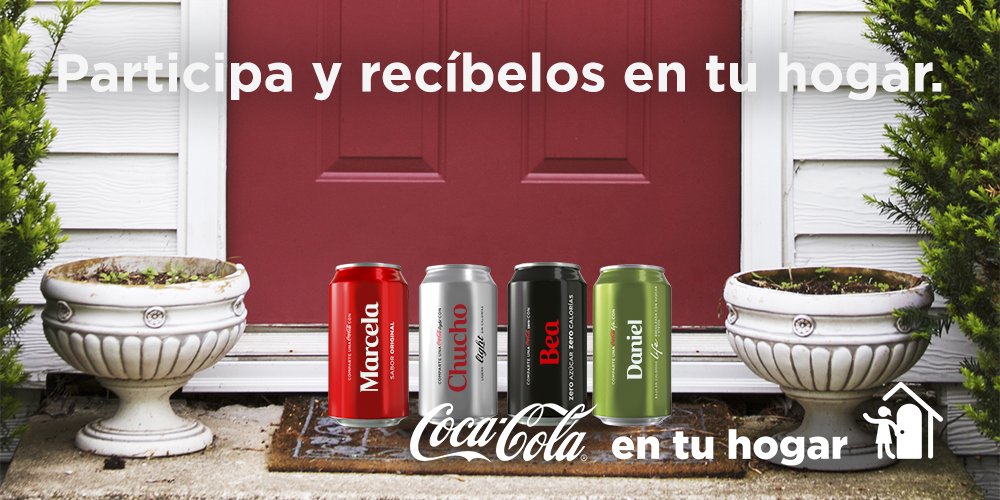 CocaColaMx's tweet photo. Hay nombres especiales que merecen ser reconocidos. Hoy regalaremos Coca-Colas personalizadas https://t.co/1WQk1Dv4kM #ComparteCocaColaCon https://t.co/GmotEgYRpE