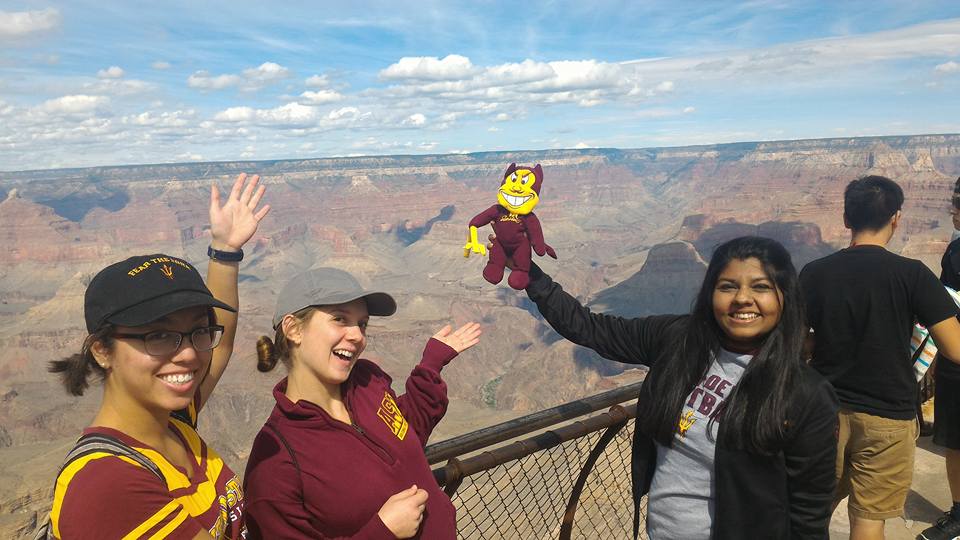 ASU students take the Grand Canyon #ASUgogoSparky #gogoSparky
