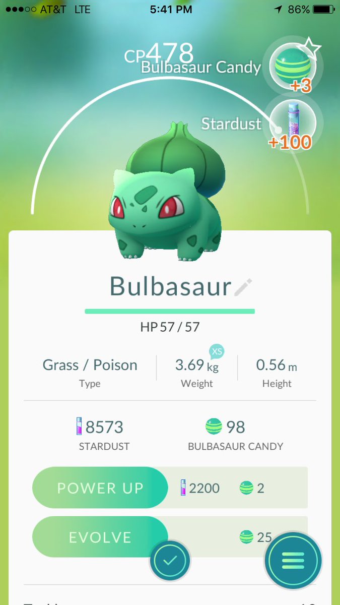 Zenaido's tweet photo. Caught the last #Bulbasour and #Ivysaur I needed to make my very first #Venusaur #PokemonGo https://t.co/Eq0OsjXY32