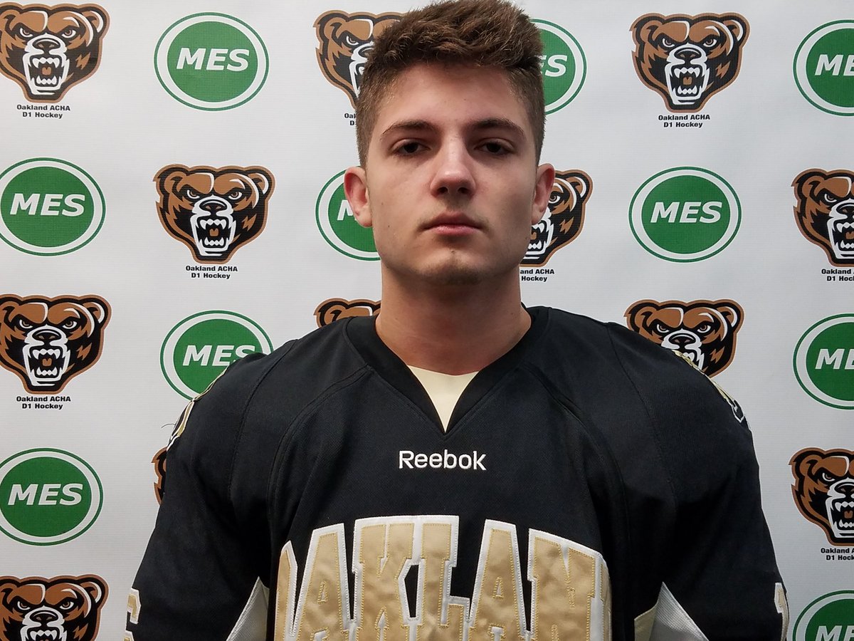 oaklandhockey's tweet photo. Mazur: "Coming into the game with the right mindset and staying focused during the game helps me bring what I've got to the table." https://t.co/qnlRgA9vCq