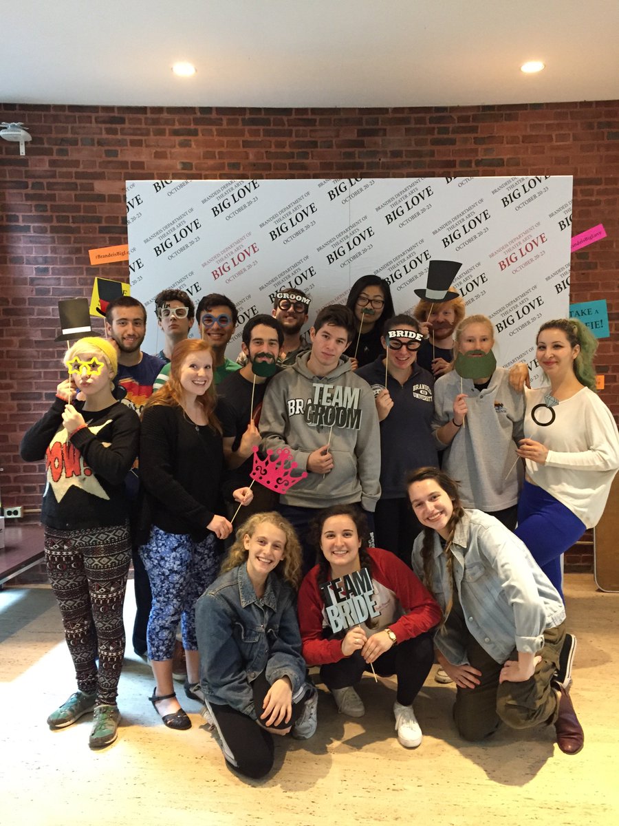 BrandeisTheater's tweet photo. Big Love opens one week from today! Stop by Spingold Theater and get in on the #BrandeisBigLove photo booth fun! https://t.co/tM6MFS8K9D