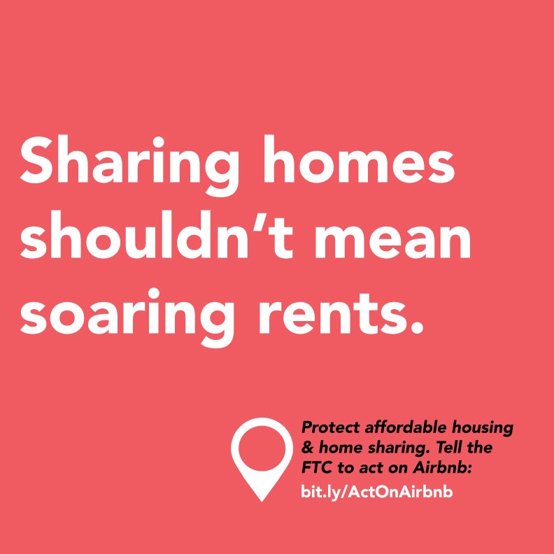 OregonWFP's tweet photo. Leaders in NYC, Seattle, Denver, Portland, San Fran &amp; beyond call for @FTC to address #Airbnb impact on housing https://t.co/JLK4cDptp8 https://t.co/tLmaqIpeGV