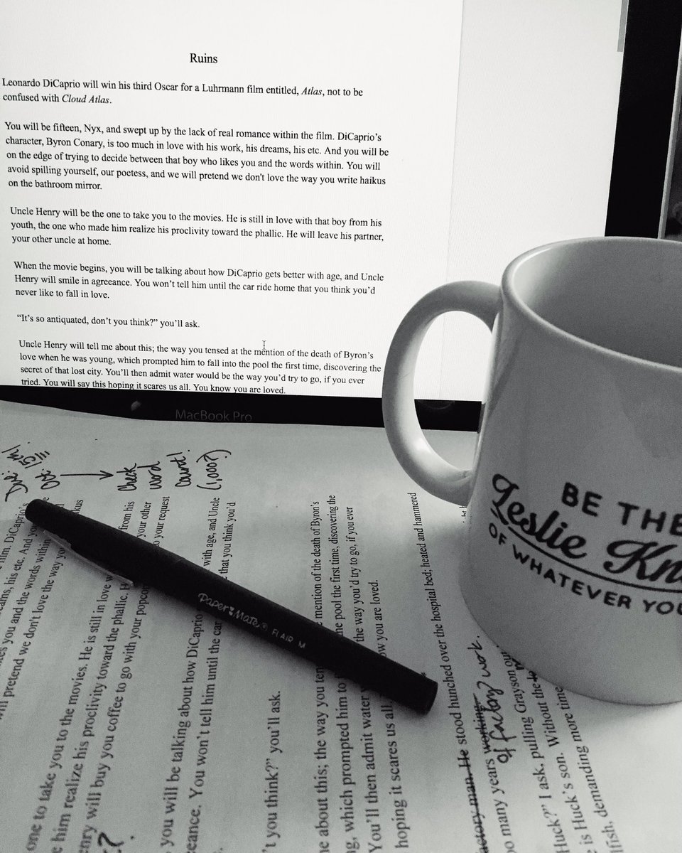 KaylaMKing's tweet photo. Killed some #darlings, maybe some #characters, too. I guess that means #success? #amwriting #ruins #Gray&Shaw #pointofdivergence #submission https://t.co/VmpvnEezpL