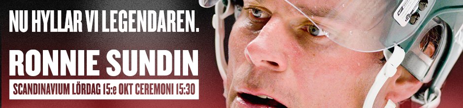 På lördag hissas Ronnie Sundins tröja upp i taket. Var där, du också!
Biljetter köper ni här: ticketmaster.se/event/frolunda…