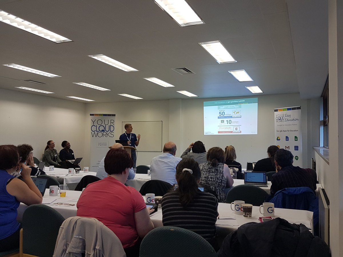 yourcloudworks's tweet photo. Another very successful Google event. Thanks to Jem @GoogleForEdu, Jackie @ASUSEducation &amp; Team from @GumleyHouse https://t.co/zcbaJHMHo8