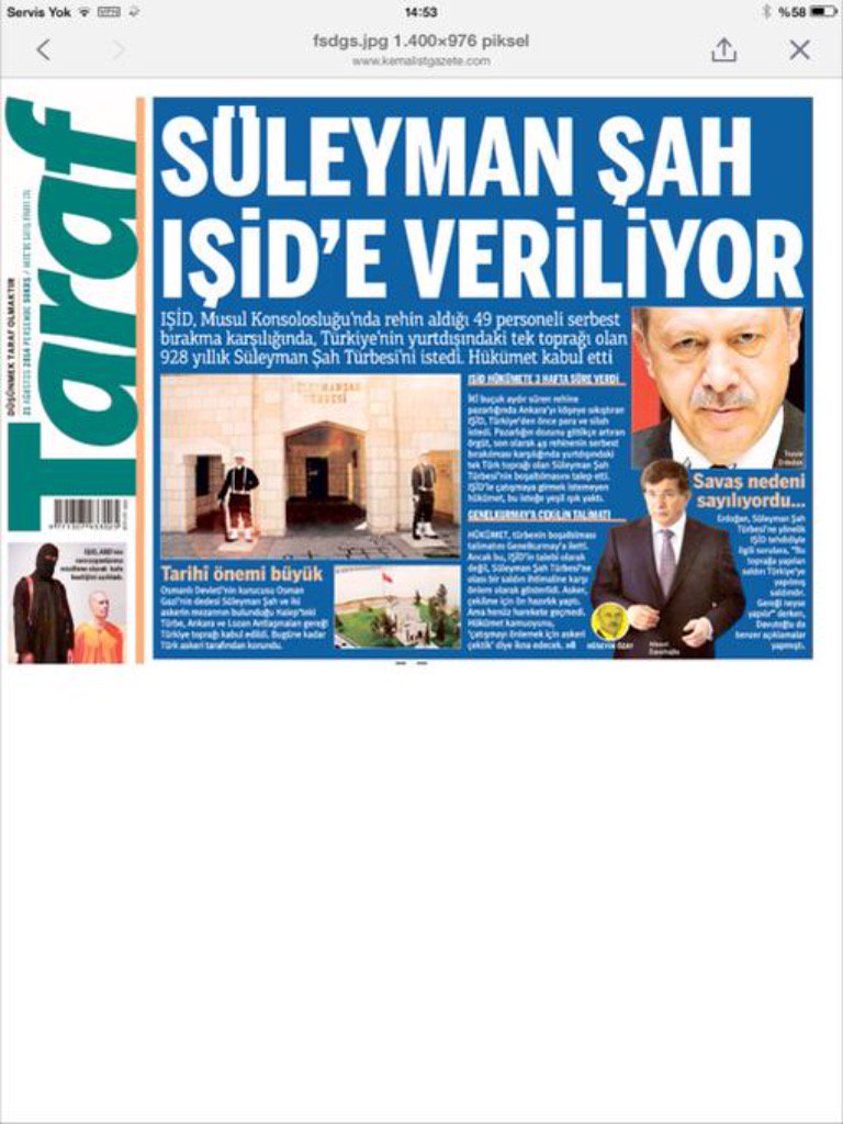 SSSBBL777's tweet photo. Süleyman Şah. Verilmeden önce yapılan bir haber AkpninKirli Çamaşırları https://t.co/fesnAJ5g9H