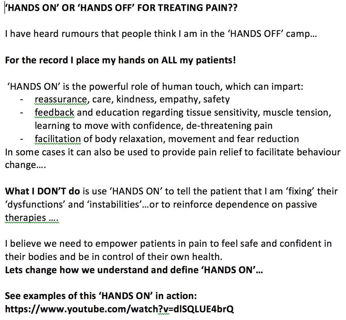 PeteOSullivanPT's tweet image. 'HANDS ON' OR 'HANDS OFF' FOR TREATING MS PAIN?
