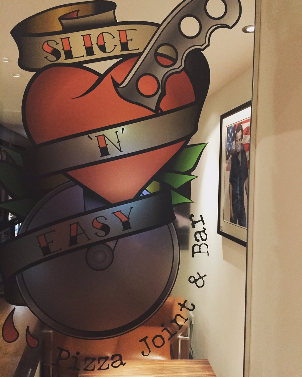 slice_n_easy's tweet photo. New vinyls bringing the interior to life with our amazing brand! #tattooinspiration #brand #pizzajoint #sliceneasy https://t.co/VbtXu8Niyu