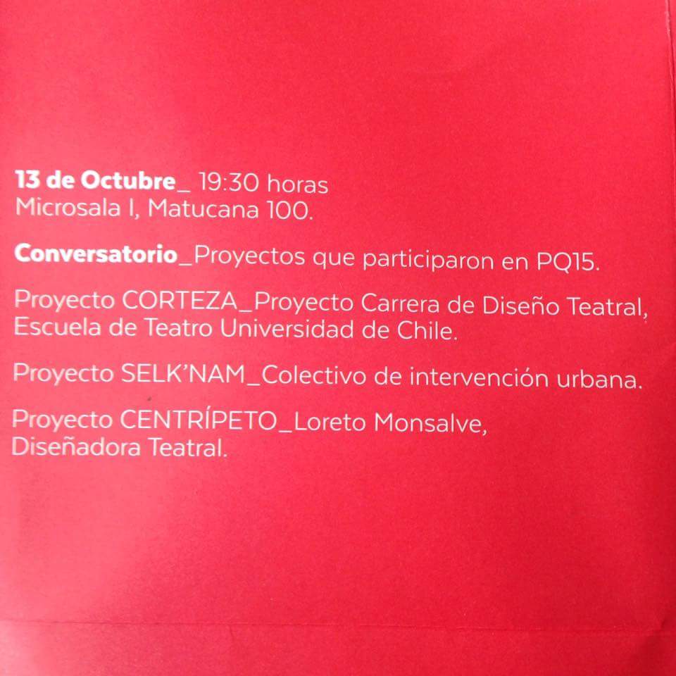 descenicos's tweet photo. Siguen los eventos en el marco de la Muestra de #PQ2015.  Acompañenos hoy en MicrosalaI en @Matucana100  a las 19:30 horas. https://t.co/uvkMn49NRr