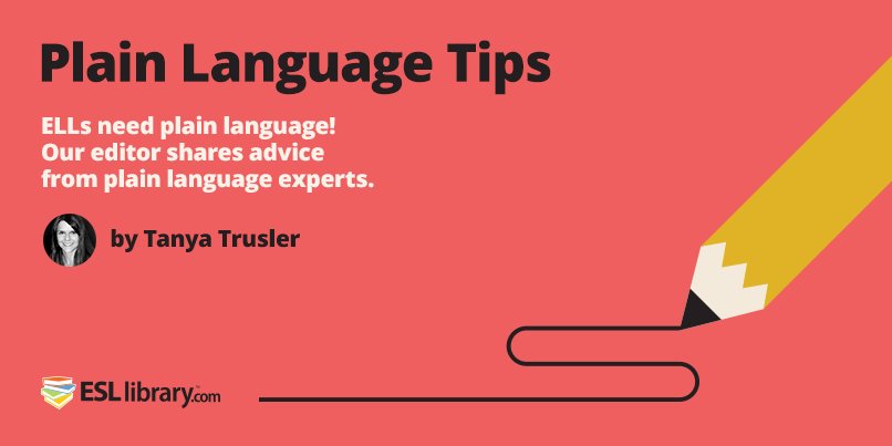 ElliiLearning's tweet photo. Happy International #plainlanguage Day! Here are some tips from the experts via @tanyatrusler https://t.co/tlDbq2aYVD #plainshare2016 https://t.co/LmqO5oTGqR
