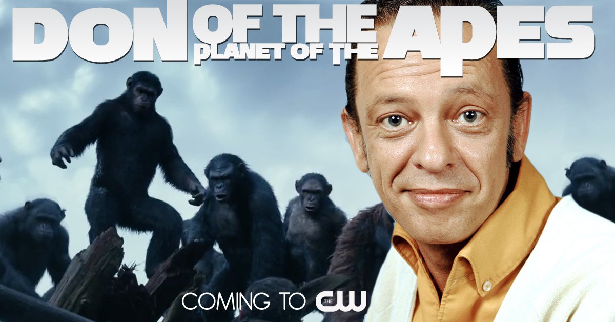 RadioBastard's tweet photo. Feeling really good about our pitch for a @ApesMovies sitcom spin-off you guys... https://t.co/8lcepCQlmP