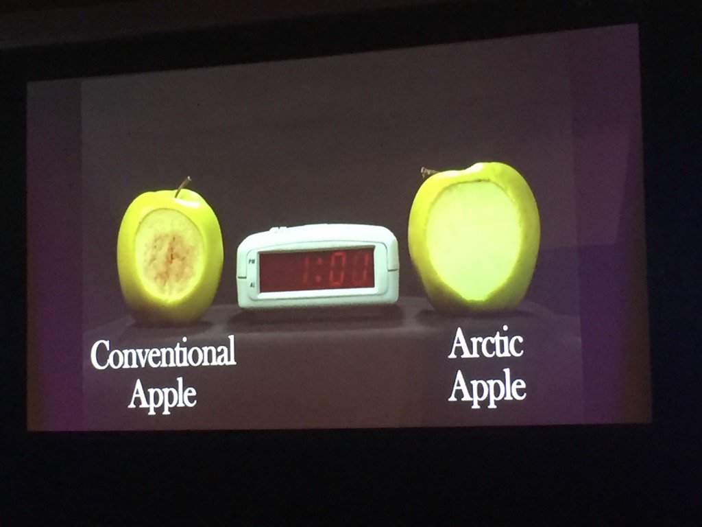Intrexon CEO says the Arctic Apple technology may reverse 18 year decline of US apple industry!  #FoodPrize16