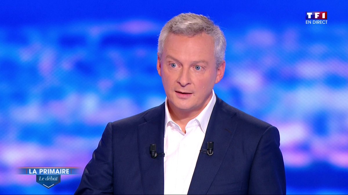 leLab_E1's tweet photo. Bruno Le Maire nous fait une Léa Salamé : "Vous êtes sérieux Alexis Brézet ?" #PrimaireLeDebat https://t.co/GotMoXjKwr