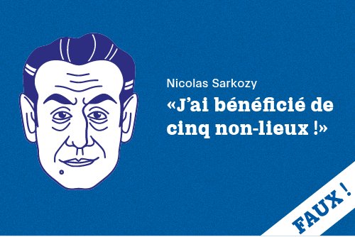 Libe_Labo's tweet photo. Nicolas Sarkozy n'a pas bénéficié de cinq non-lieux quand il le prétend, mais seulement de deux. https://t.co/18KGMypZAJ https://t.co/PiQ4LZogAd