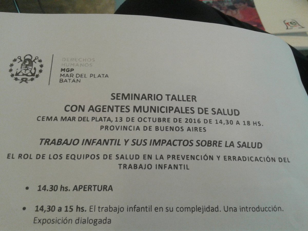 cecinogueira73's tweet photo. Seminario del Impacto del trabajo infantil en la salud. @SinTrabinfantil @CONAETI . Excelente Teresa Stonski y Virginia Orazi. @COPRETI https://t.co/MEhn6P0pma