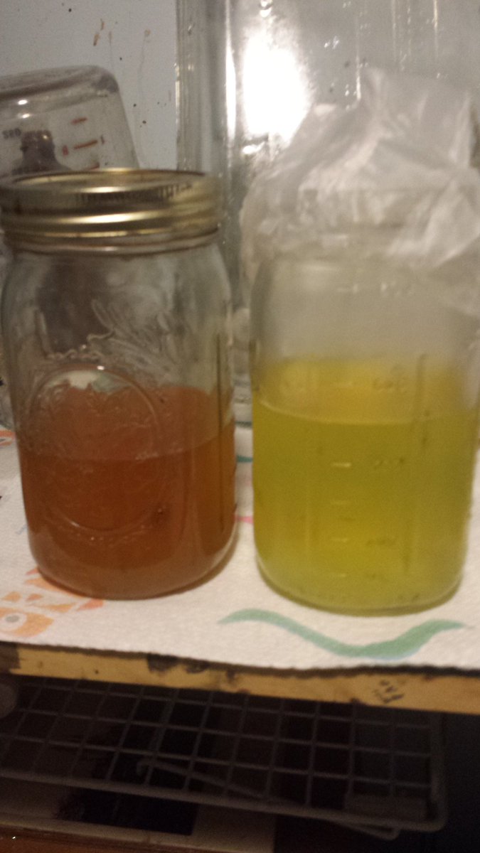 rick_lanning's tweet photo. On the left, 2 year old albumen. Anybody know what that smells like? https://t.co/9SB22P1uFF