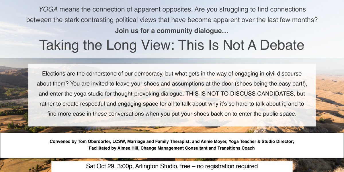 How 'bout a conversation that features civil discourse and mindful consideration?