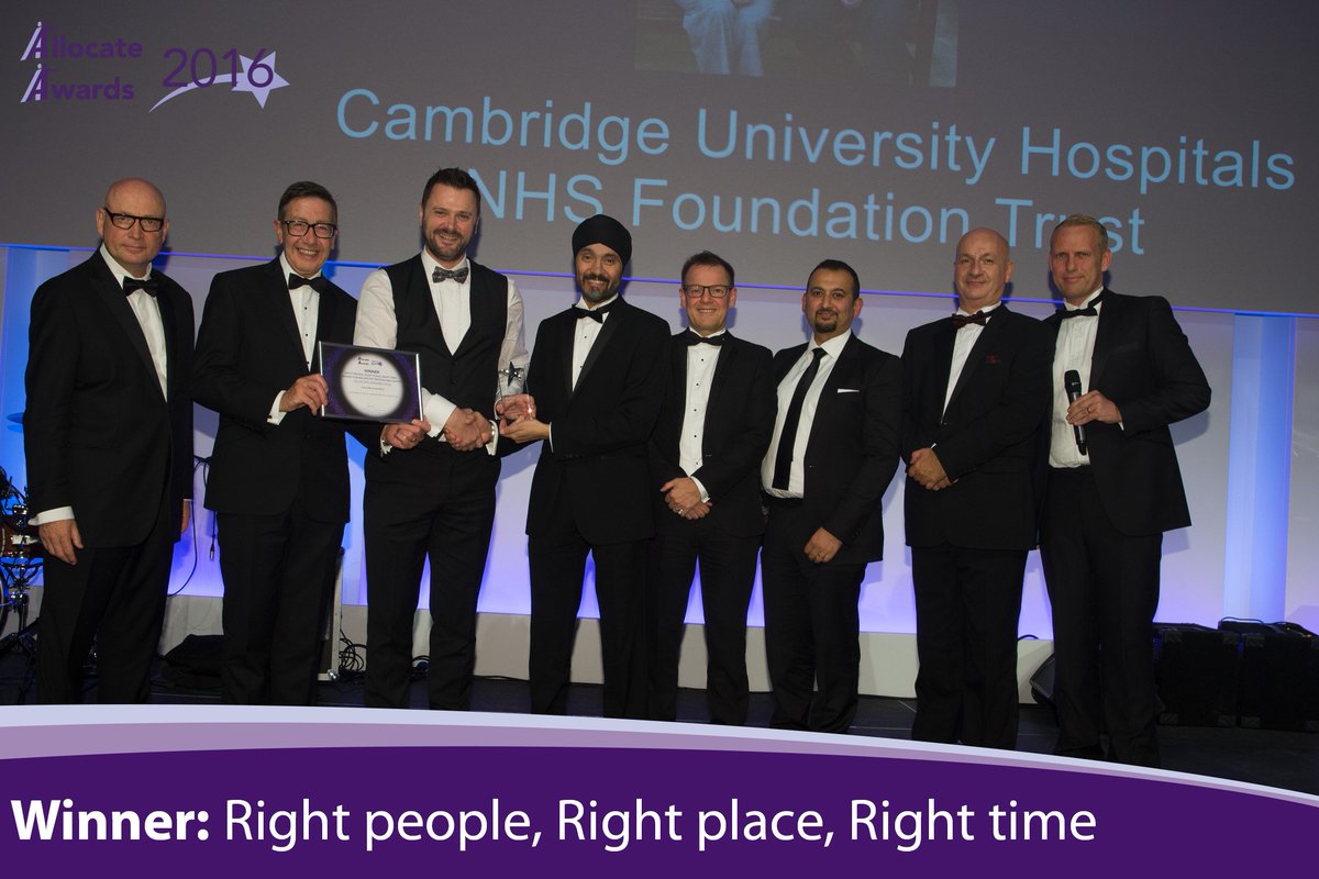 RLDatixUKI's tweet photo. Well done to @CUH_NHS for winning the Right people, Right place, Right time award at #AllocateAwards16 https://t.co/PxCD4l0rY2
