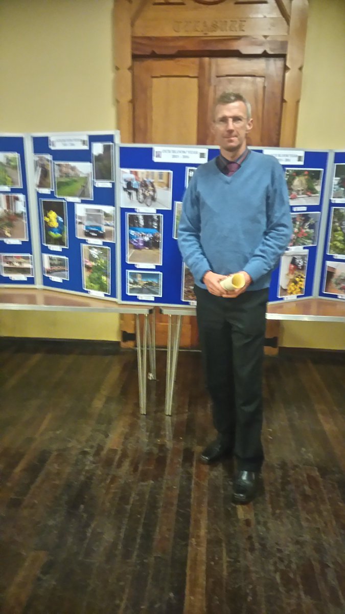 Andy Tyrell wins a gold award at Northampton in Bloom awards for his displays at Carlsberg Brewery especially the St Peter's Way ent.