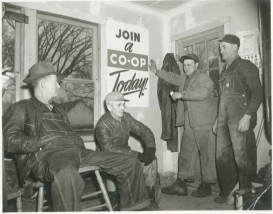 KeyCooperative's tweet photo. In celebration of #CoopMonth we thought this #TBT pic was just perfect! Can you help us identify these farmers? #StoryCountyIowa https://t.co/rm4jB60XSl