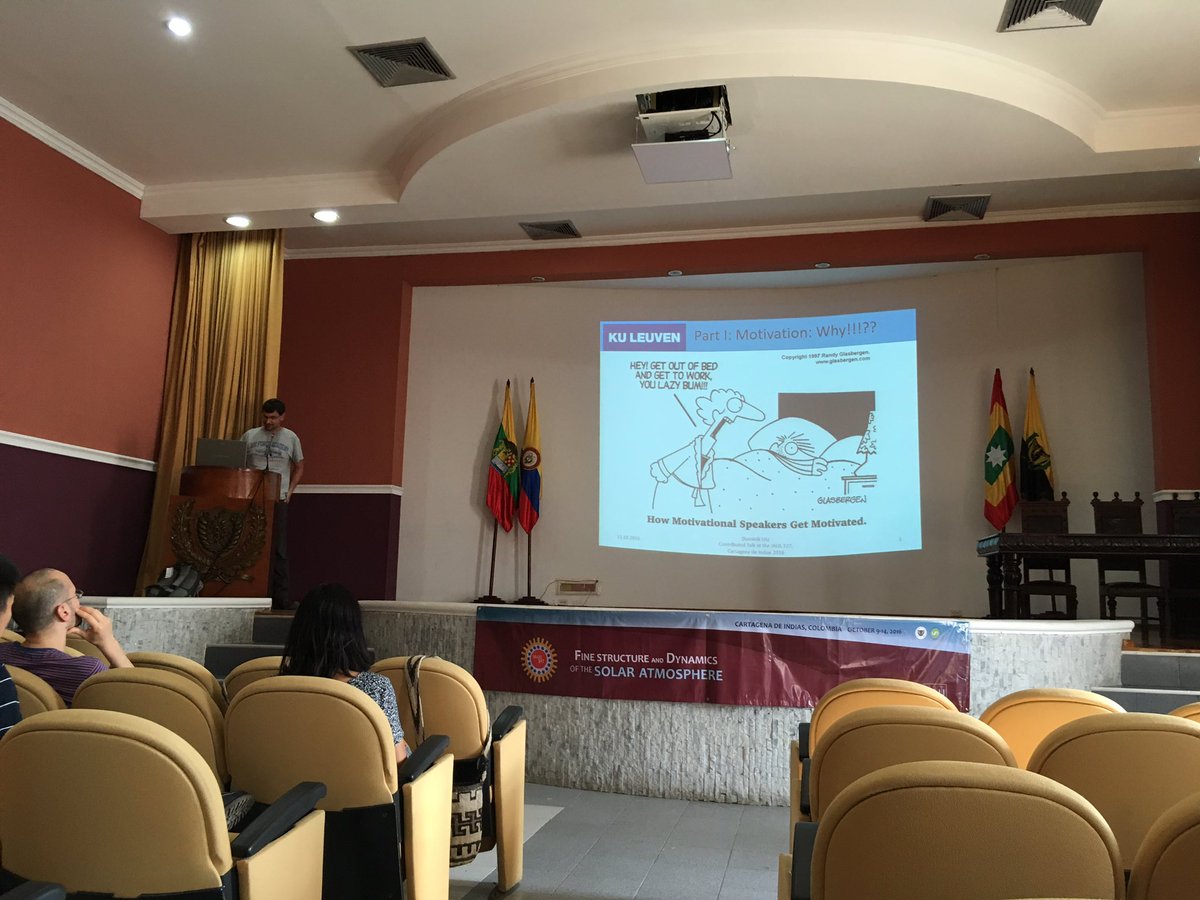 astronomilo's tweet photo. Dominik Utz presenting te way he woke up early today #IAUS327 https://t.co/sJNji2MaHI