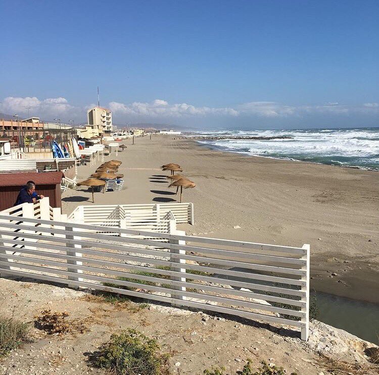 GibraltarPics's tweet photo. Eastern Beach earlier today #Gibraltar https://t.co/NHdTmdryaY