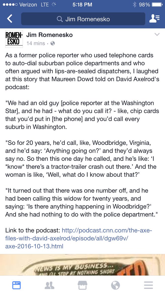 Jason_Riley1974's tweet photo. Every journalist who has made cop calls for any period of time has a good story. But this one may be the best. Thanks @romenesko https://t.co/kwRqFuTJNf