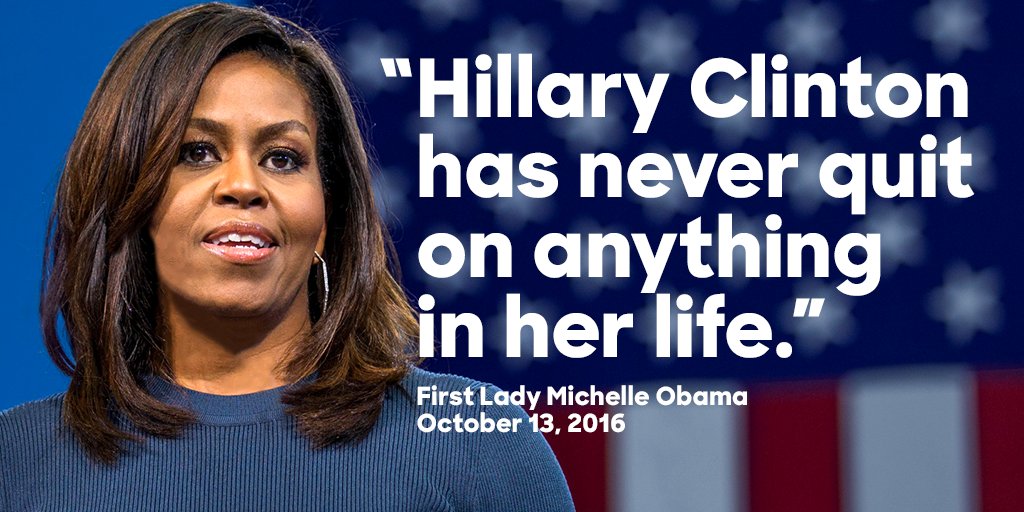 HillaryClinton's tweet photo. Thank you, @FLOTUS. https://t.co/njbmWdvjtv