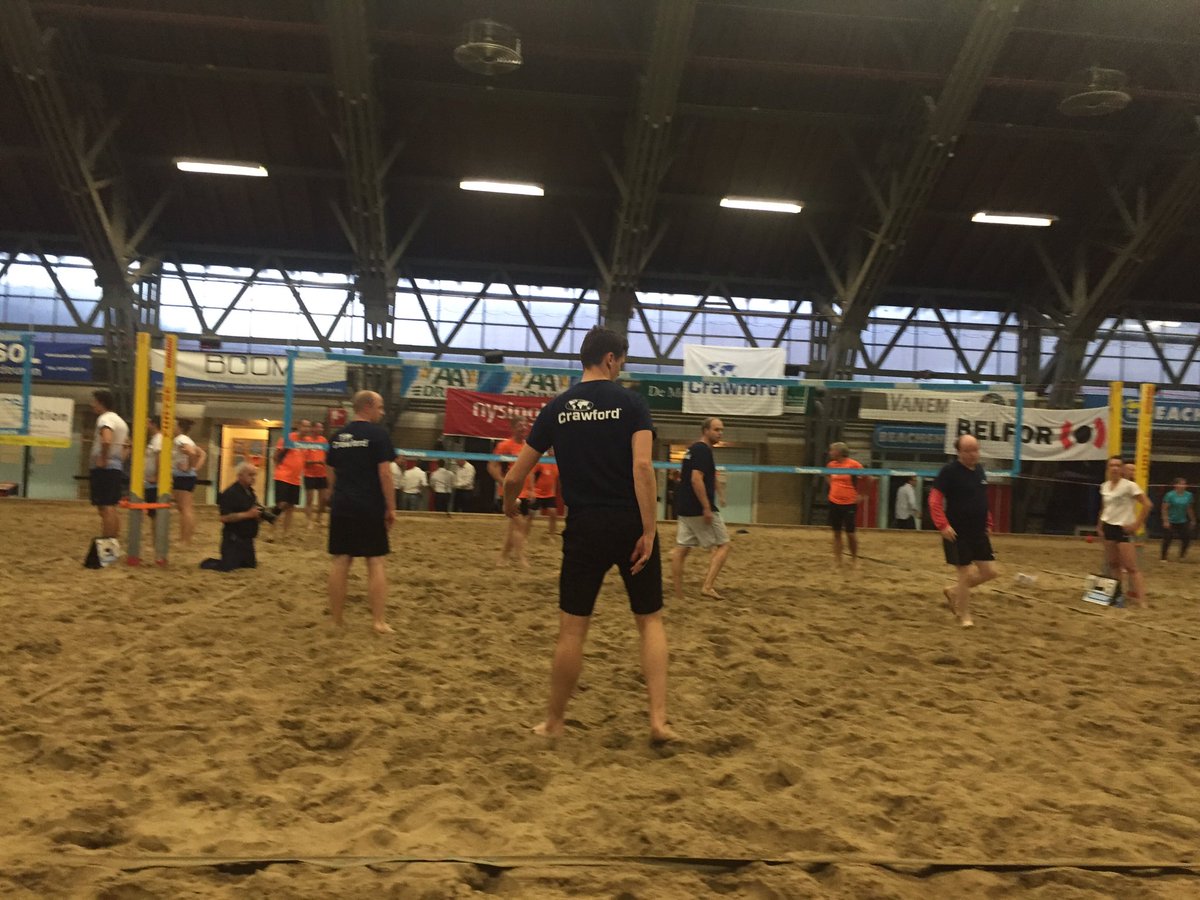 Crawford Belgium playing against the  Tiger team of Crawford Netherlands! #crawfordalsbeachvolleybal