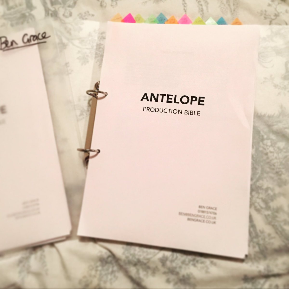 bengrace87's tweet photo. Look at that!! #organised #productionbible #shortfilm #antelope https://t.co/FW0MQbJRrb