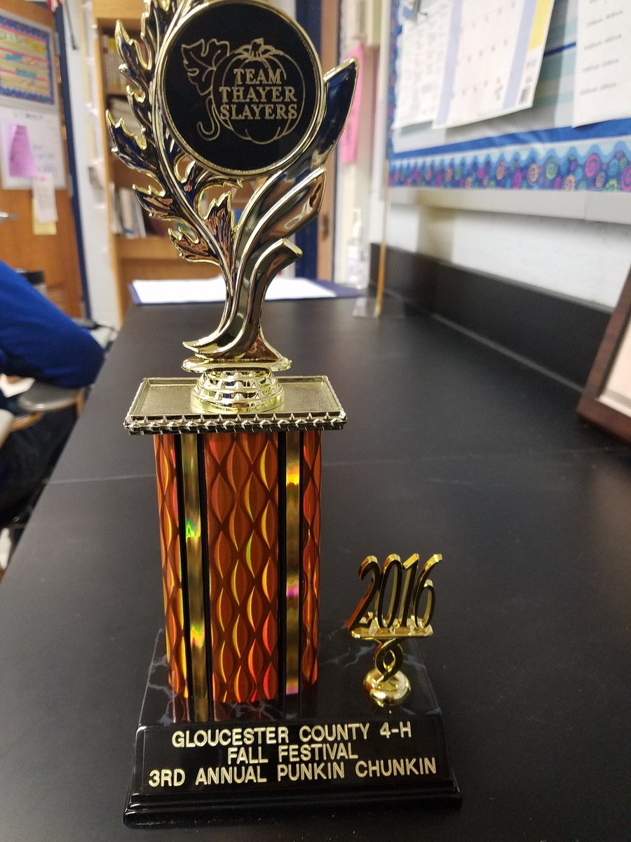 Congrats to our 11/12 grade Pumpkin Chunkin team on getting second place. Best of luck in your next upcoming competition at Rowan!