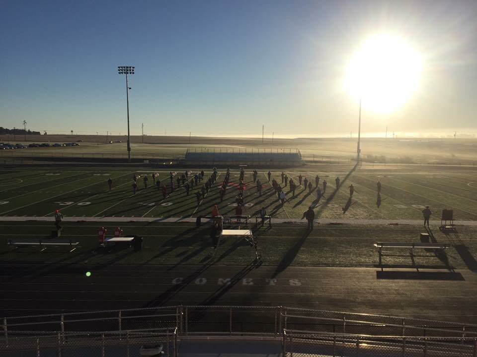 NPstuco's tweet photo. North Polk Fine Arts took this photo of the last early morning band practice of the year!! https://t.co/OK79Vxb37U