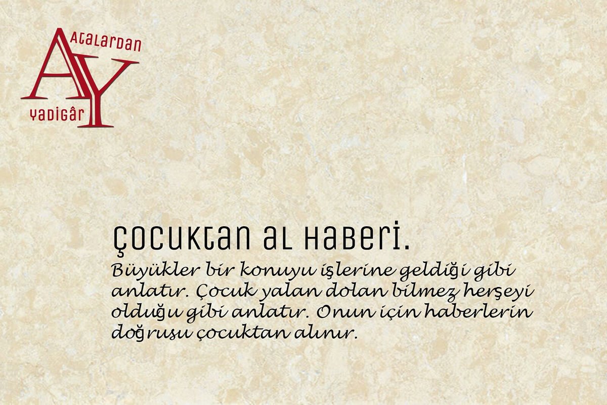atalardany's tweet photo. Çocuktan Al Haberi. https://t.co/aeRn8e0o2A