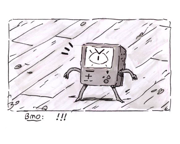 @HannaKtweet I can post some ideas from it though, like...  BMO turning evil AI: 