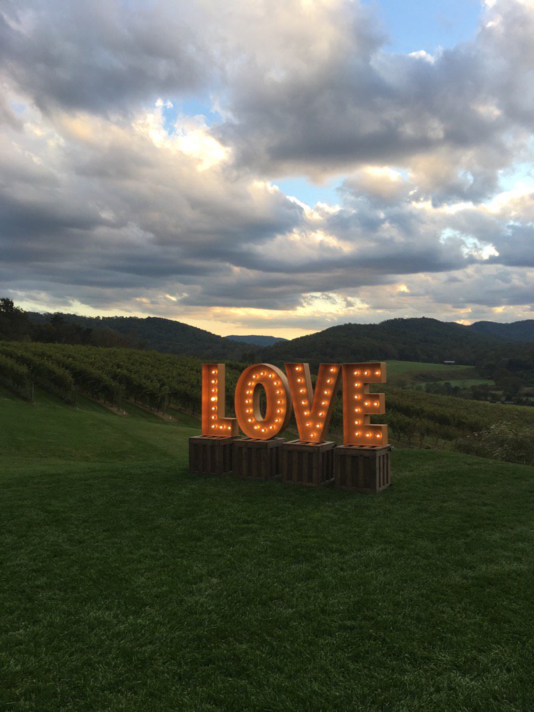 Sunset over #vawine  <a href="/PippinHillFarm/">Pippin Hill Farm</a>