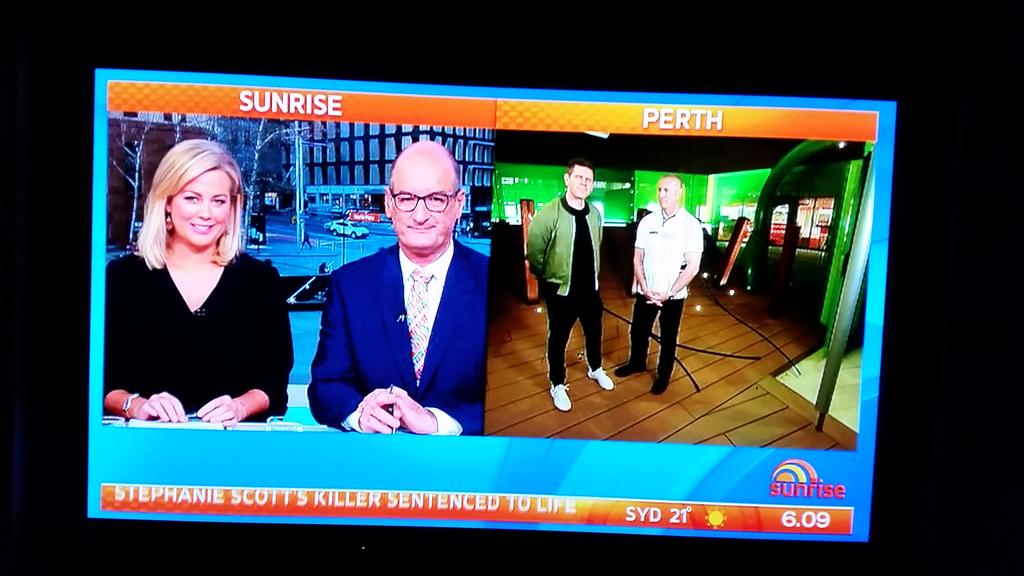 nayfuller's tweet photo. Great to see @sheepfuller on @sunriseon7 talking all things @Telethon7 for the 24 hr challenge @MrSamMac #telethon https://t.co/YapoBaFtD7