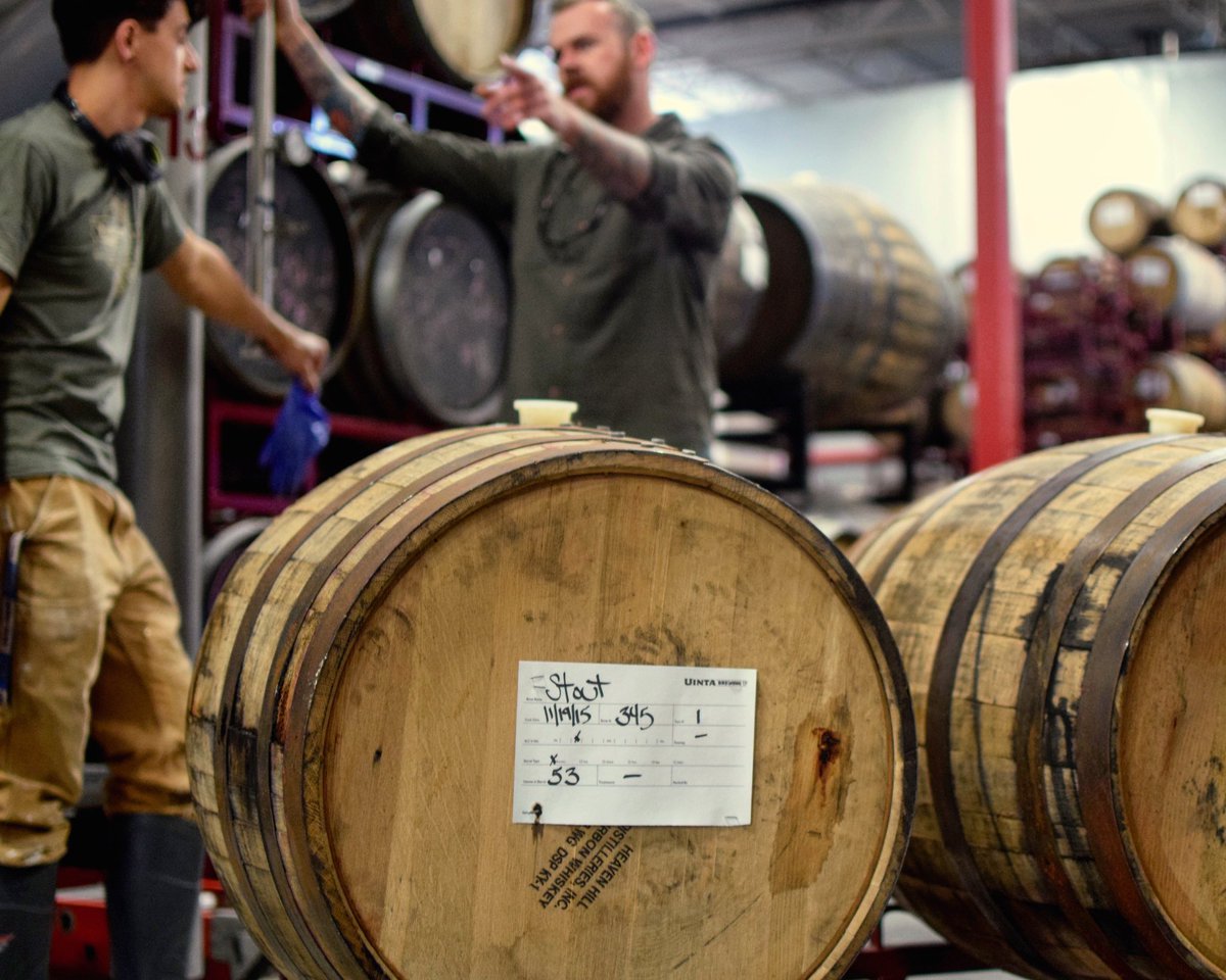UintaBrewing's tweet photo. Another barrel selection day in the cellar. Who's ready for more new releases coming this year? #Stout #InsideUinta #GoesWellWithAnywhere https://t.co/GLt4uIlAW6