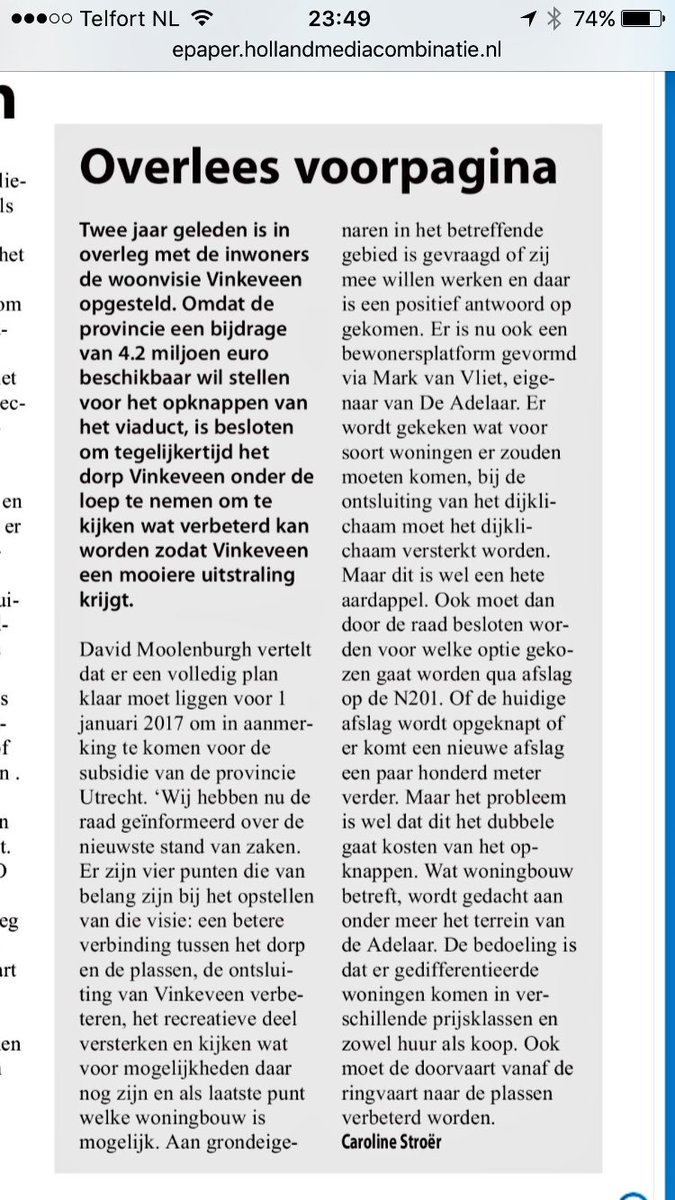 <a href="/witteweekblad/">WitteWeekblad</a>: twee varianten voor het centrum van #Vinkeveen