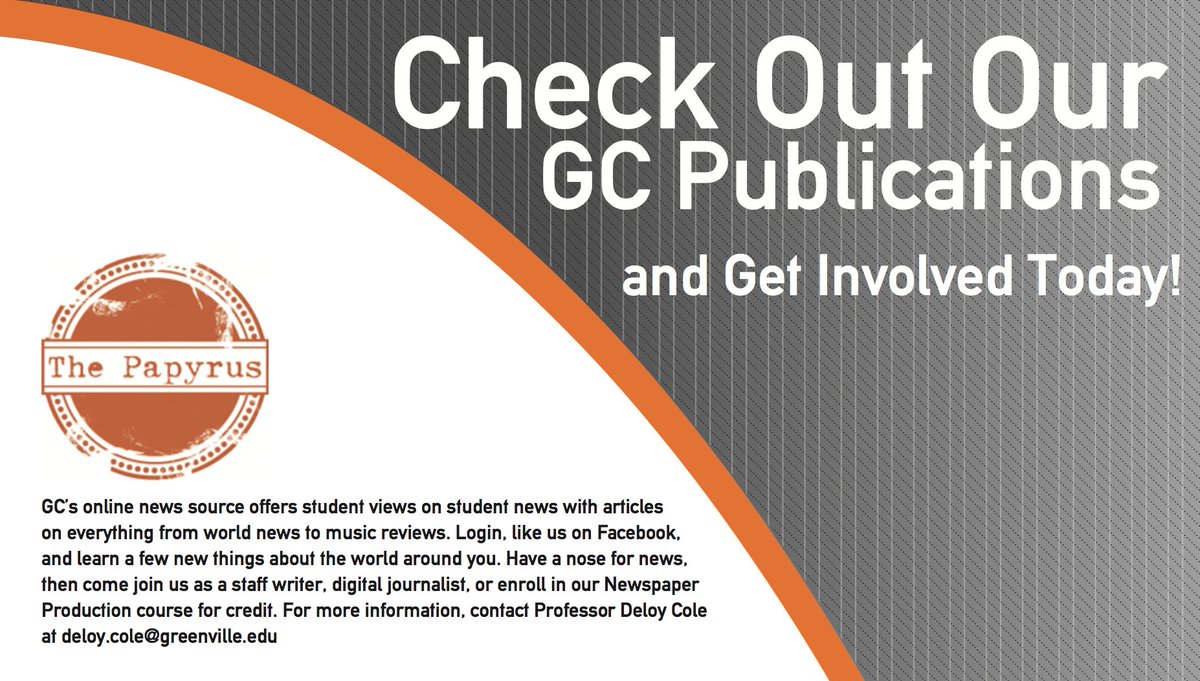 GUpapyrus's tweet image. Check out the @gcpapyrus! #getInvolved #write #createMedia #carpeDM #beFamous #together