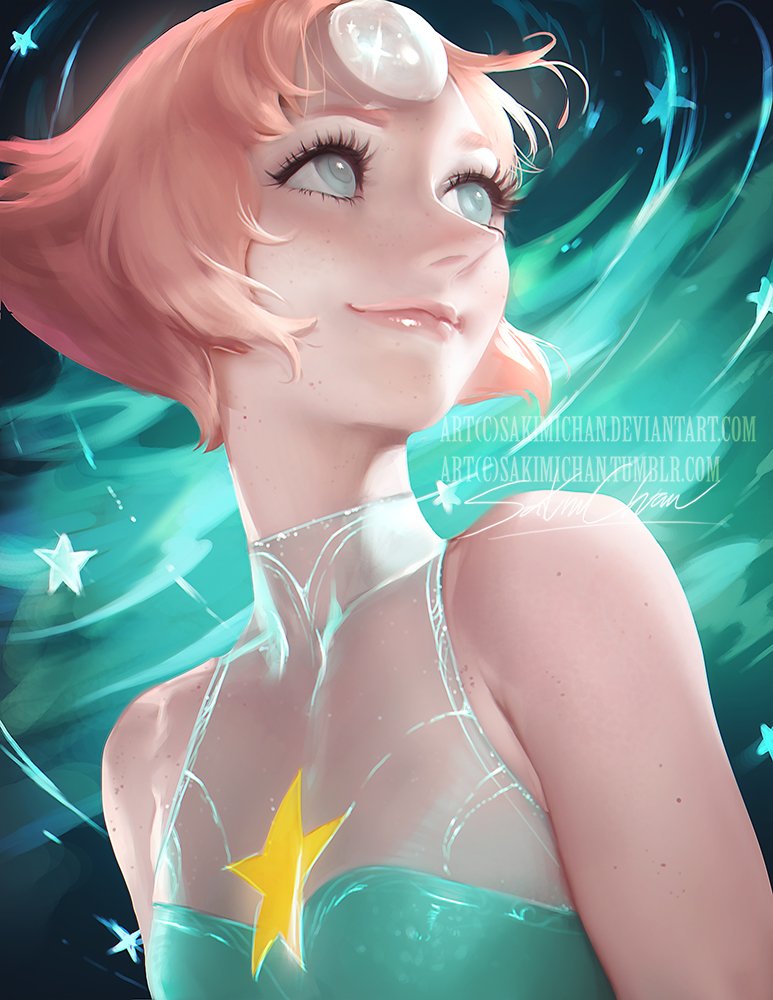 SakimiChanArt's tweet photo. continuing off of the #StevenUniverse gem girls series, the amazing #pearl *_* love her color palette~ she was relaxing to paint ^^ https://t.co/IFSe72YnTZ