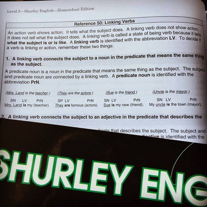 shurleyenglish's tweet photo. Linking Verbs #shurleyenglish #shurleymethod #homeschool #grammar #languagearts #tbt #theyear2000 https://t.co/7v1ZuH74wI
