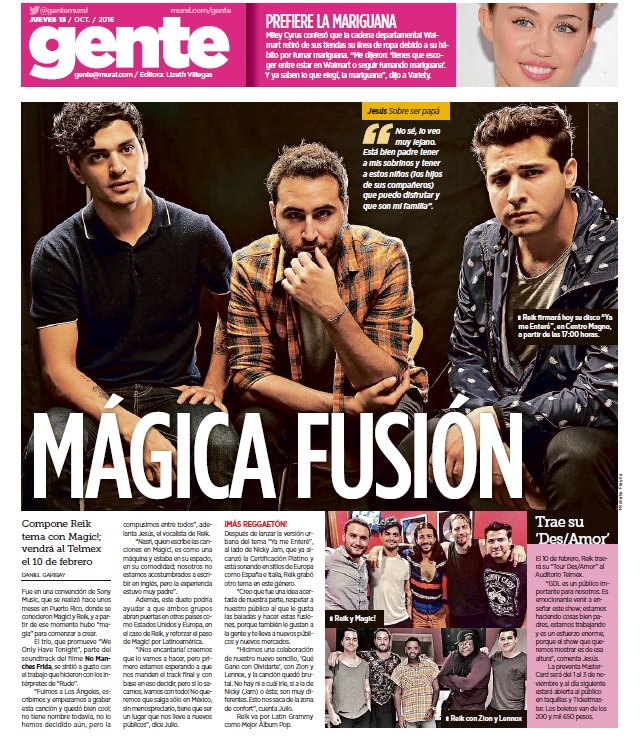 daniel_garibay's tweet image. .@ReikMx platicó con @gentemural de su nuevo disco #DesAmor, de su incursión al reggaetón y su show en @AuditorioTelmex el 10FEB. ¡Chécalo!