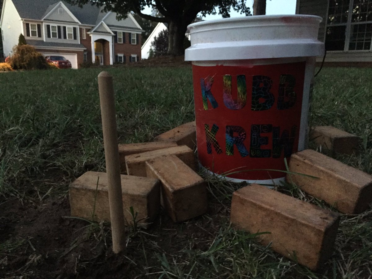 KubbKrew's tweet photo. A little early evening practice 48 hours before the #kubbspel #FallKlassic the #Kubbra Kai Dojo will be ready to rock! @QueencityKubb https://t.co/wRN19zl6JM