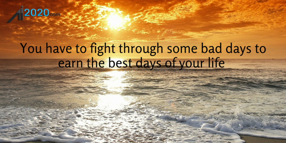 rwcea's tweet image. You have to fight through some bad days to earn the best days of your life