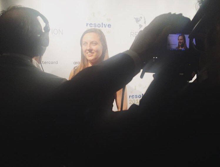 LKinzli's tweet photo. #Behindthescenes at #ResolveGala doing an interview on why I volunteer to empower #youth. Photo credit: @HDalmut https://t.co/ZqWjayFcNb